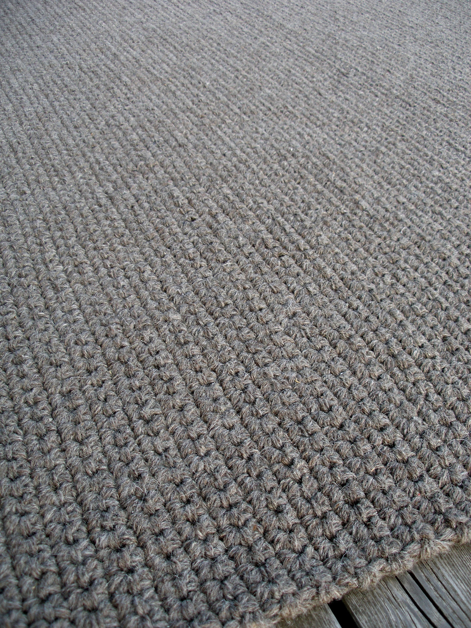 2.42m X 2.47m Brown Square Wool Ruglarge Floor Rugcrocheting Etsy