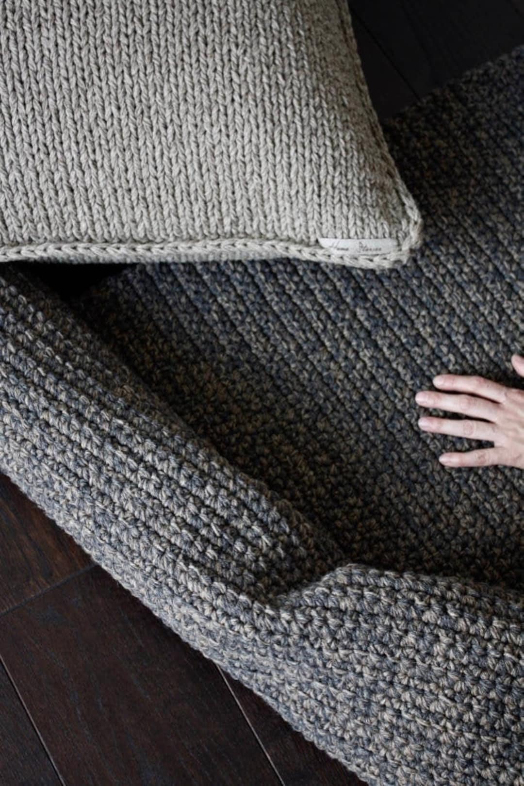 Wool Rug-livingroom Rug-large Floor Rug-wool Area Rug-arm Crochet ...
