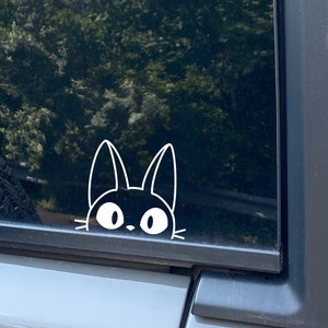 Kiki's Delivery Service Peeking JiJi Cat Inspired Window/ Car /Mirror Vinyl Decal