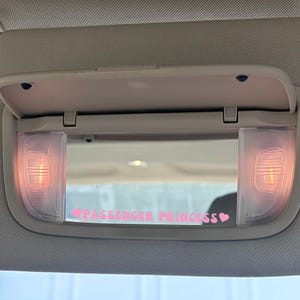 Passenger Princess Window/ Car / Visor Mirror Vinyl Decal