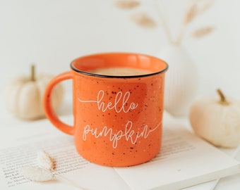 Hello Pumpkin campfire mug halloween decor fall mugs