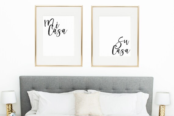 Mi Casa Su Casa Print Guest Room Print Mi Casa Es Su Casa Quote Guest Room Printable Wall Art Spanish Quote Digital Download