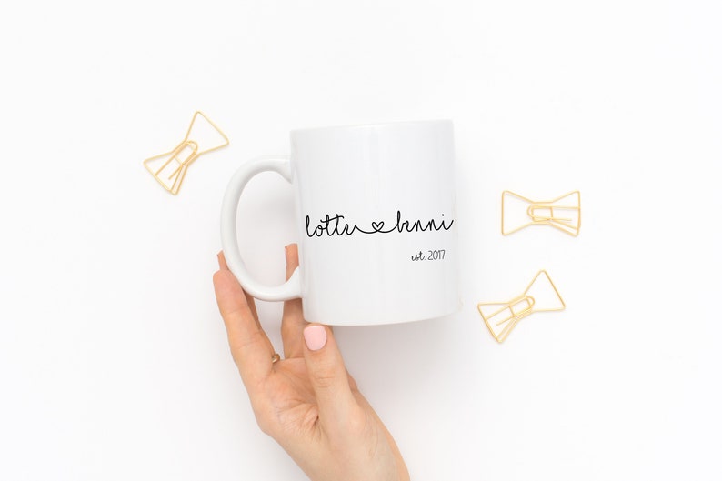 Personalisierte Pärchen Tasse Hochzeitsgeschenk image 0