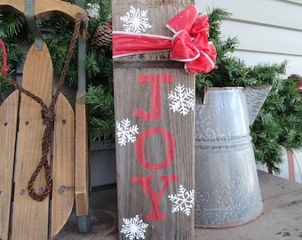 joy reclaimed farmhouse wood christmasholiday sign w snowflakes red ribbon rustic extra large snowman decoration outdoor - Christian Outdoor Christmas Decorations joy reclaimed farmhouse wood christmasholiday sign w snowflakes red ribbon rustic extra large snowman decoration outdoor - Christian Outdoor Christmas Decorations