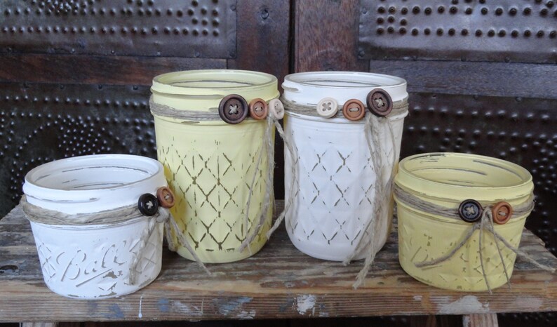 Baby Nursery Mason Jar Storage Set Yellow Ivory Baby Mason Etsy Baby Nursery Mason Jar Storage Set Yellow Ivory Baby Mason Etsy
