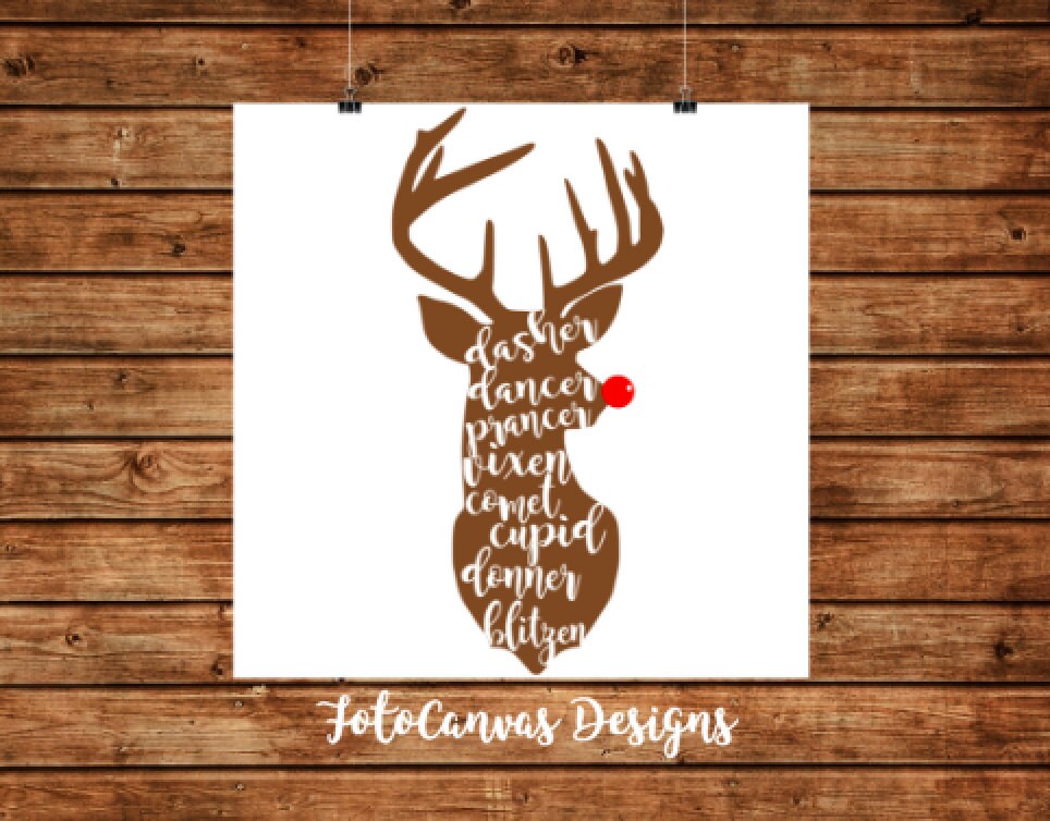 Download SALE Reindeer Lettering SVG File Silhouette Cameo Cricut | Etsy
