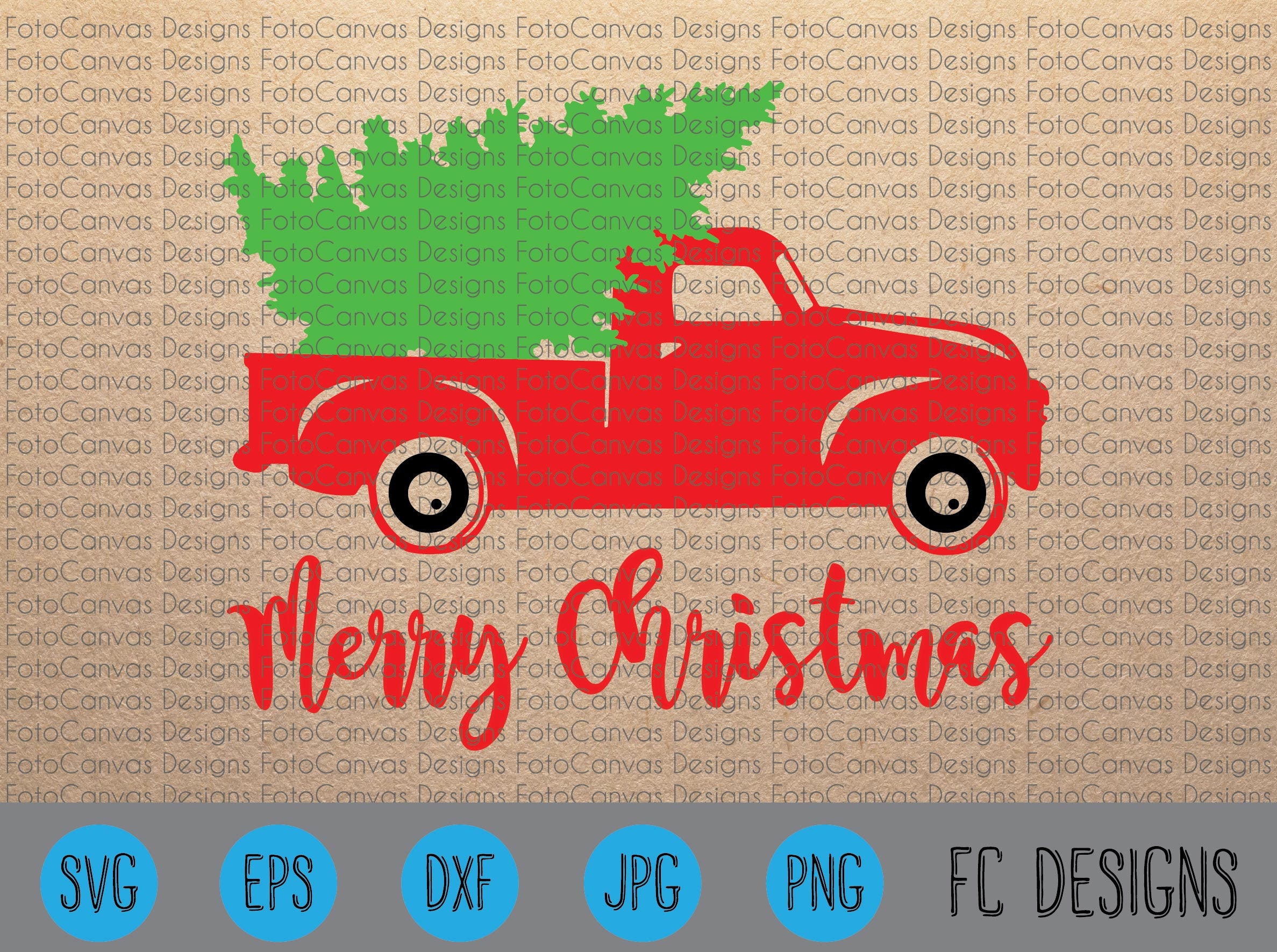 Download SALE Christmas Tree Truck Old Truck Vintage Antique SVG | Etsy