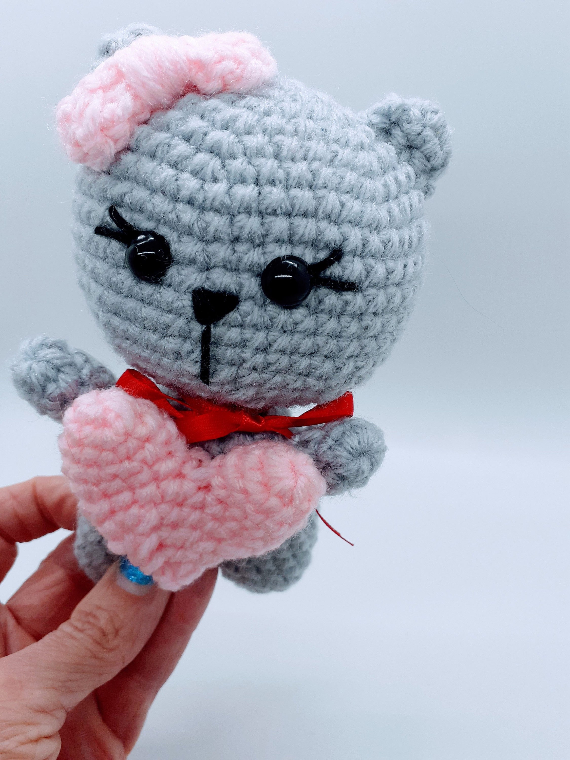 Mini Heart Bear, pink heart bear, blue heart bear, valentine bear, small teddy bear, valentines gift, mini teddy bear, tiny stuffed bear
