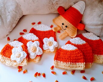 Candy Corn Baby Beanies- Adult Hats, fall beanies, autumn baby, fall baby, orange beanies, fall baby girl,  candycorn hat, fall toddler boy,