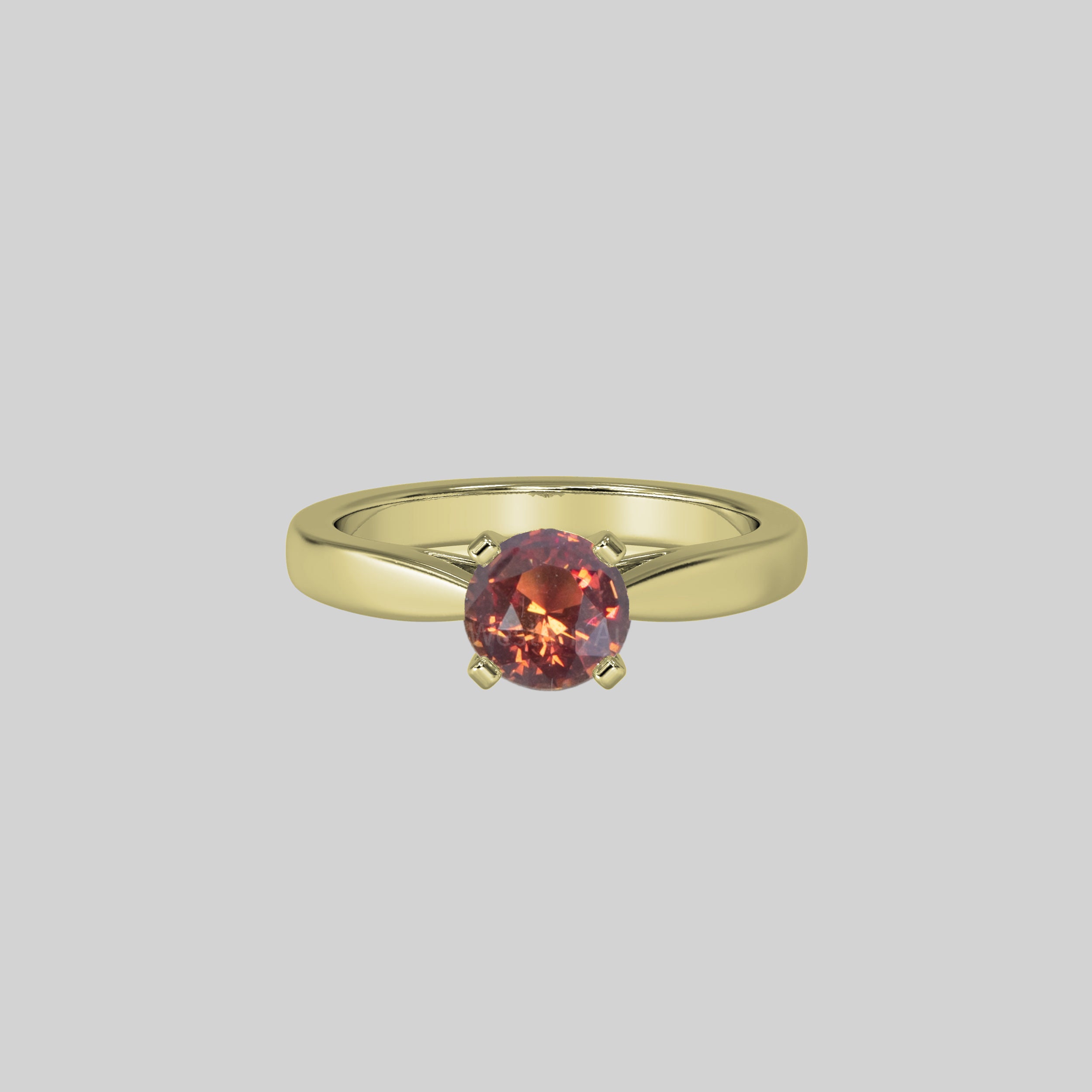 1.60 carat Natural Padparadscha Sapphire Orangy Brown Ring 602