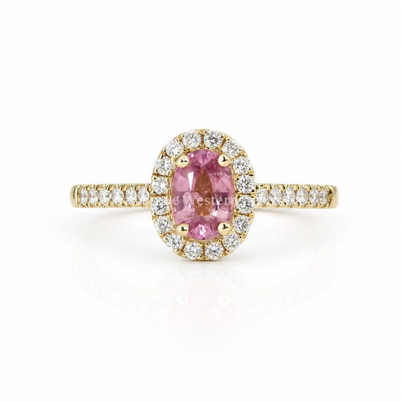 Padparadscha Sapphire Ring | Natural Ceylon Padparadscha Sapphire