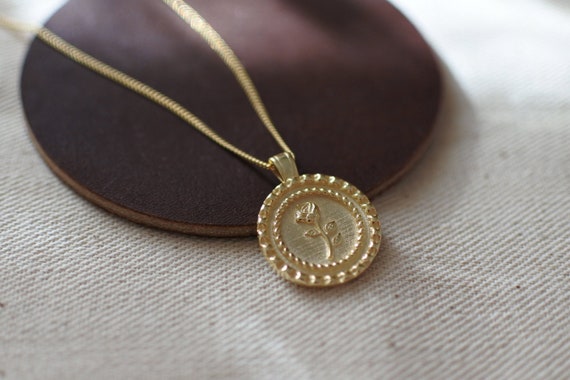 rose medallion necklace