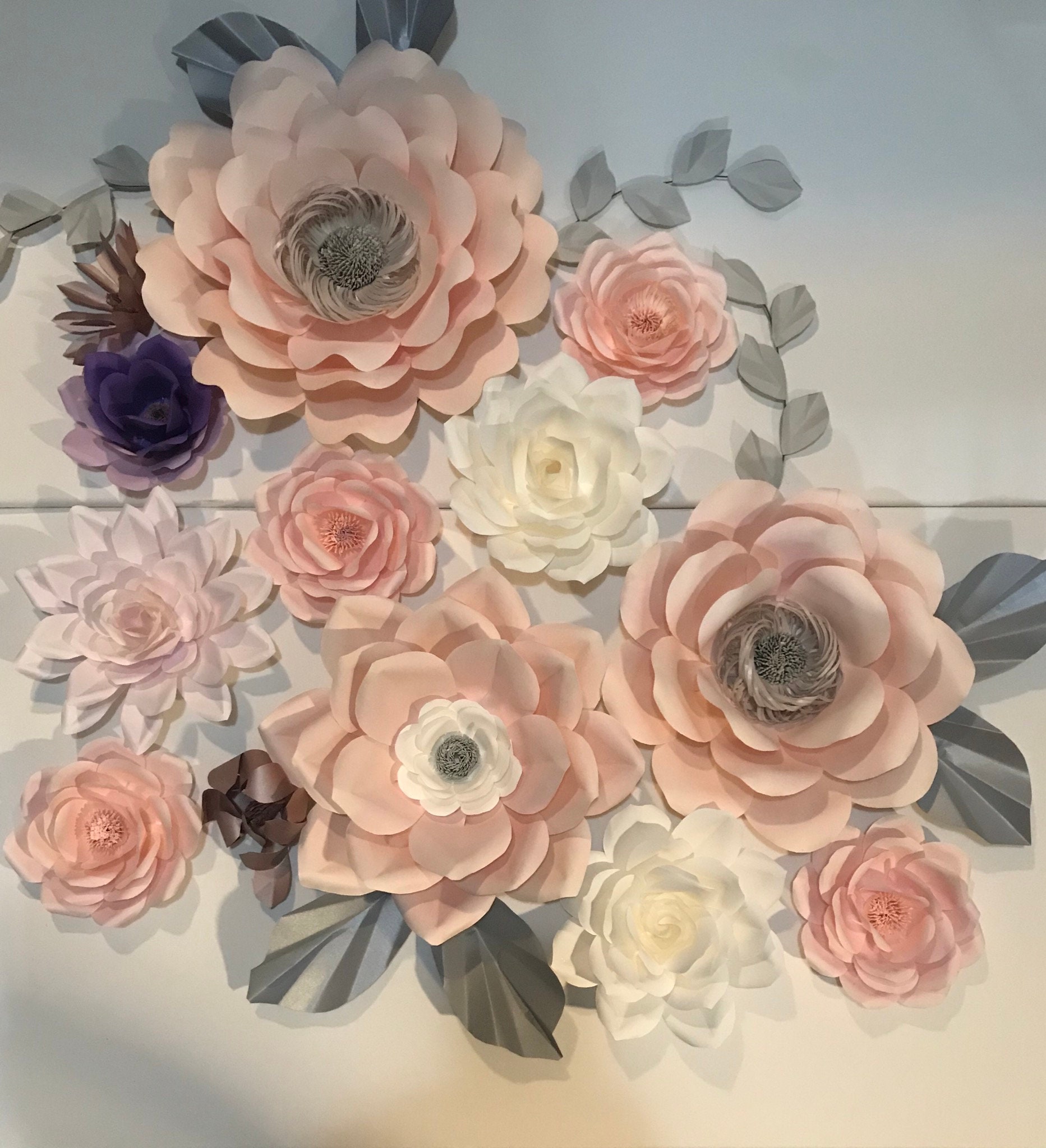 Handmade Beautiful Paper flower backdrop wall decor!! BY ELLE