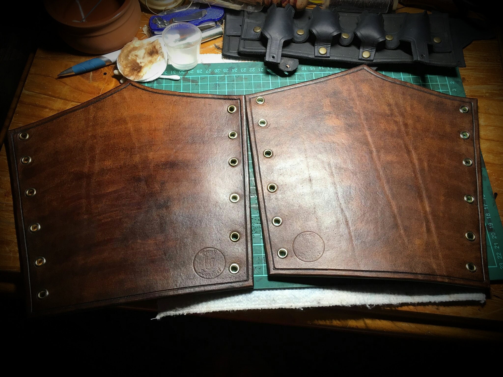 Custom hand made leather bracer, traditional, archery bracer Medieval