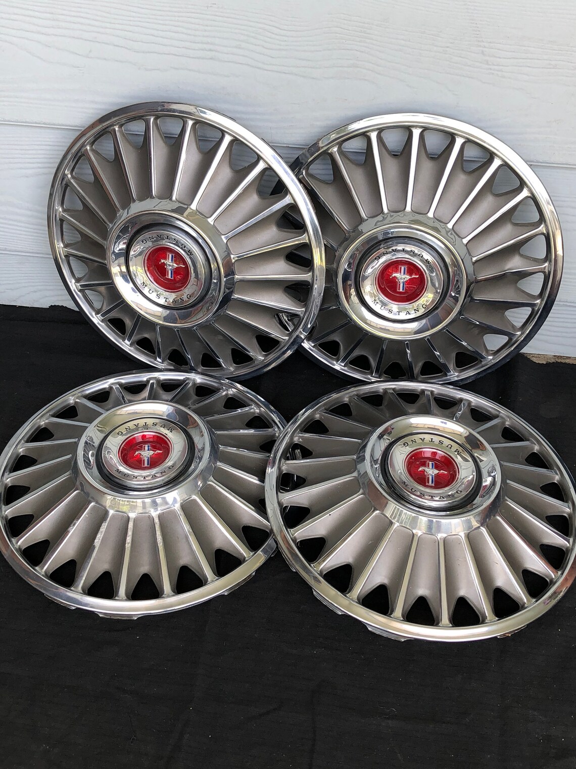 Vintage Hubcaps 1967 Ford Mustang Set Of Four. Etsy