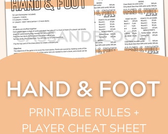 Hand And Foot Game Etsy