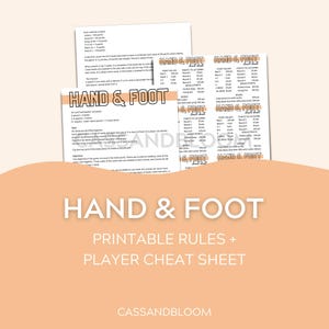 Hand- en voetregels | Scorekaart | Cheatsheet | Afdrukbaar