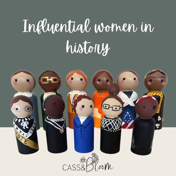 INFLUENTIAL WOMEN peg dolls | 11 pieces