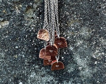 Chasing Hope Necklace | Rainbow Textured Hand-stamped Copper Necklace | Handmade Gift For Her | Scripture