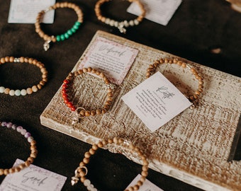 The Seed Collection | Women of the Bible | Gemstone Bracelets | Sandalwood | Encouragement | Scripture | Gift for Her