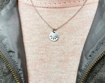 Word Necklace | Brass Tag | Encouragement Jewelry | Personalized | Charm Necklace | Gift for Her
