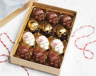 Skull Collection Chocolate Truffles - Award winning handmade chocolates - Gourmet chocolate - Skulls - Chocolate gifts - Luxury chocolate