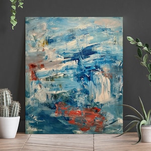 Original Abstract Wall Art, Large Colorful Abstract Painting, Colorful Living Room Wall Art, Modern Canvas Art, Acrylic Art Painting