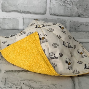Snoopy Microwave Bowl Cozy, Large Soup Bowl Cozy, Bowl Cozy For Microwave, Woodstock, Reversible, Ice Cream Holder, Hot Pad
