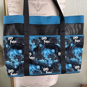 Harry Potter Tote Bag with Pockets, drink holder and magnetic closure, Large Mesh Shoulder baby bag