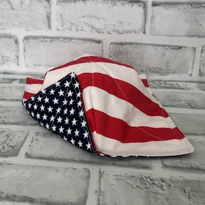Patriotic Flag Microwave Bowl Cozy, Large Soup Bowl Cozy, Stars and Stripes, Bowl Cozy For Microwave, Reversible, Ice Cream Holder, Hot Pad