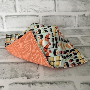 Sushi Microwave Bowl Cozy, Large Soup Bowl Cozy, California Roll, Bowl Cozy For Microwave, Reversible, Ice Cream Holder, Hot Pad