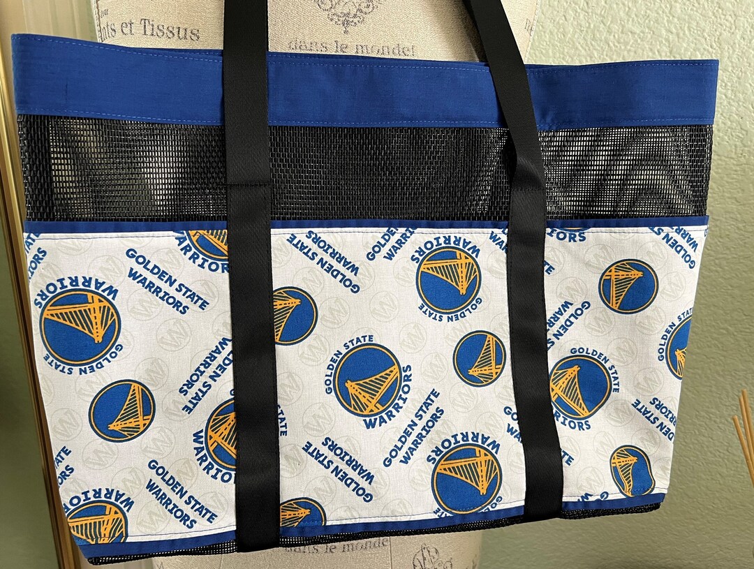 Golden State Warriors Tote Bag With Pockets, Drink Holder and Magnetic