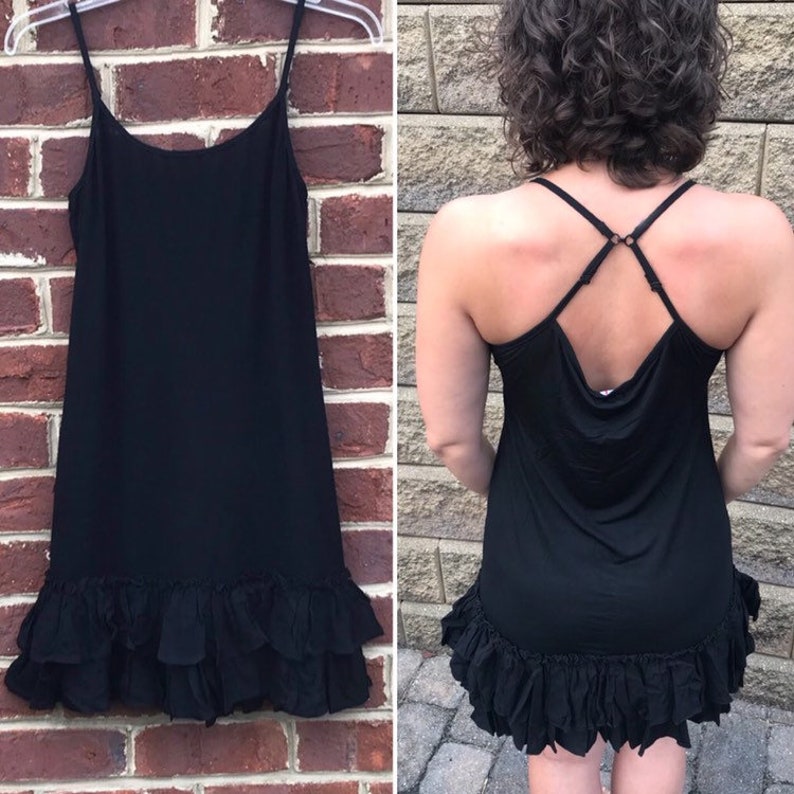 Dress Extender Slip Cotton Layer Ruffle Sleeveless Etsy