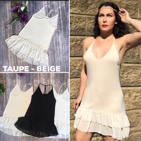 high low slip dress