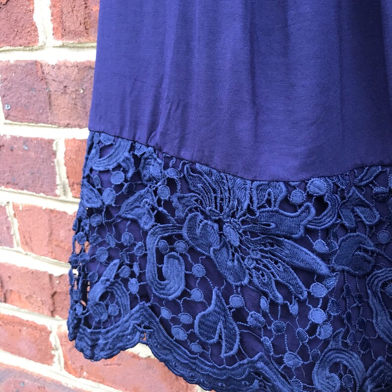 Navy Lace Dress Extender Slip Extenders Blue Lace Slip Dress Etsy