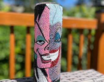 Vaso Villains Bling: Vaso de acero inoxidable con diamantes de imitación de 30 oz
