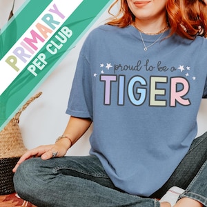 Customized School Spirit Shirt, Tiger School Spirit Shirt, Tiger Teacher Shirt, Proud to be a Tiger, School Spirit Shirt, Teacher Tee