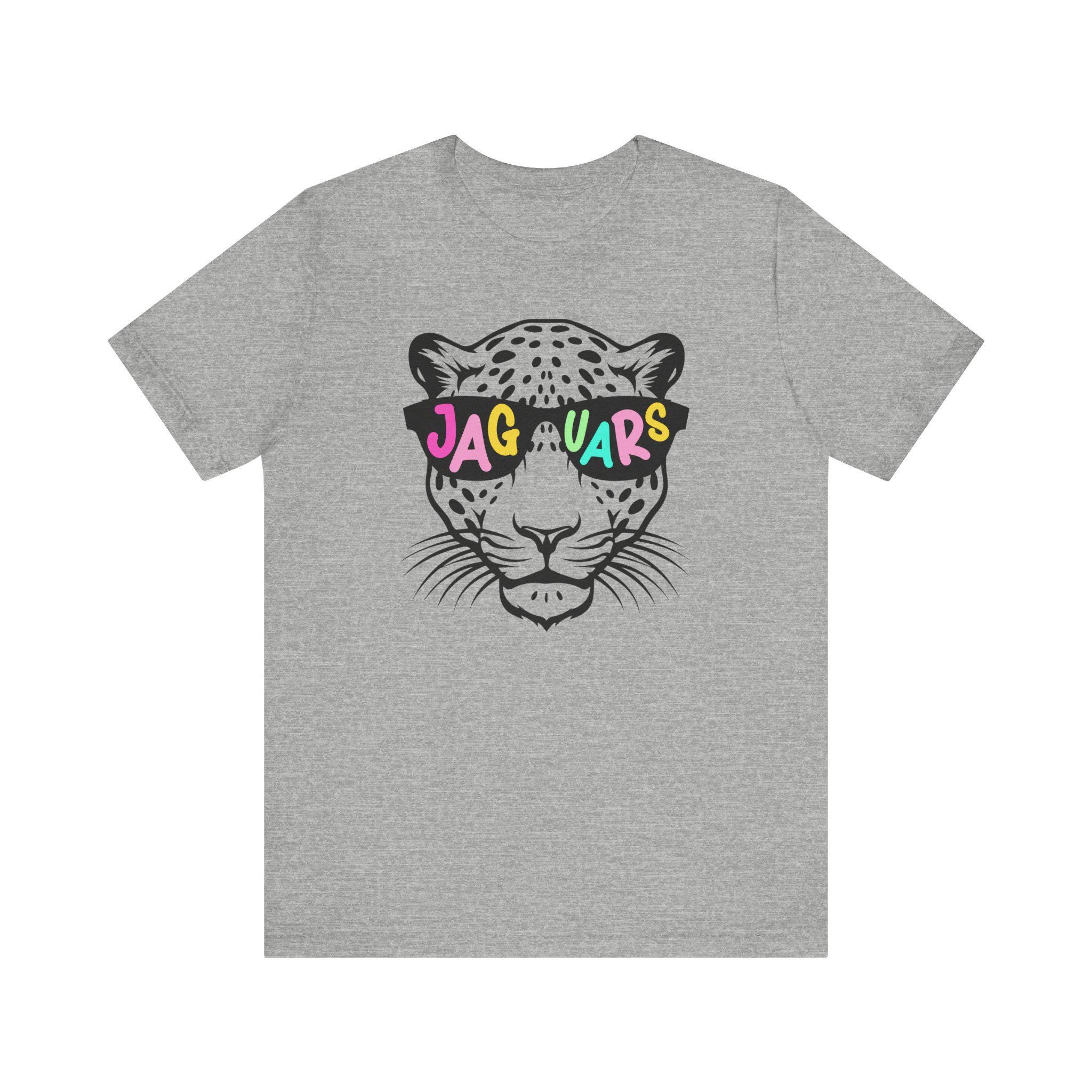 Colorful Letter Sunglasses Jaguar Mascot School Spirit