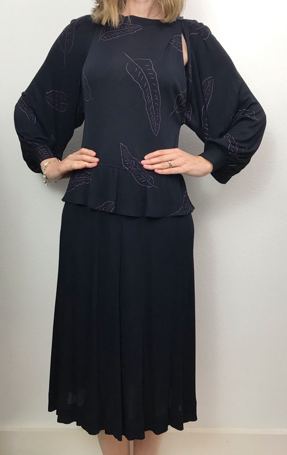 Vintage Dress | Jean Muir 1970s Dress | Rare Rayon
