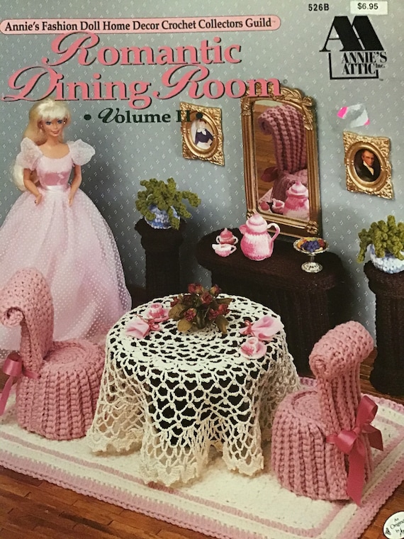 Annie's Attic Crochet Pattern - Romantic Dining Room Volume II for 11.5 Doll - Etsy Annie's Attic Crochet Pattern - Romantic Dining Room Volume II for 11.5 Doll - Etsy