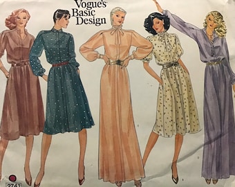 Sewing Pattern Vogue 2741 Women’s Misses’ Blouson Loose-Fitting Evening Dress - 2 Lengths - Size 10 Bust 32.5 Uncut FF