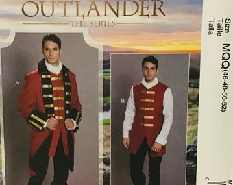 Sewing Pattern McCall’s 7824 The Outlander Men’s  Lined Jacket Vest Chest 46-48-50-52  - Uncut Factory Folds