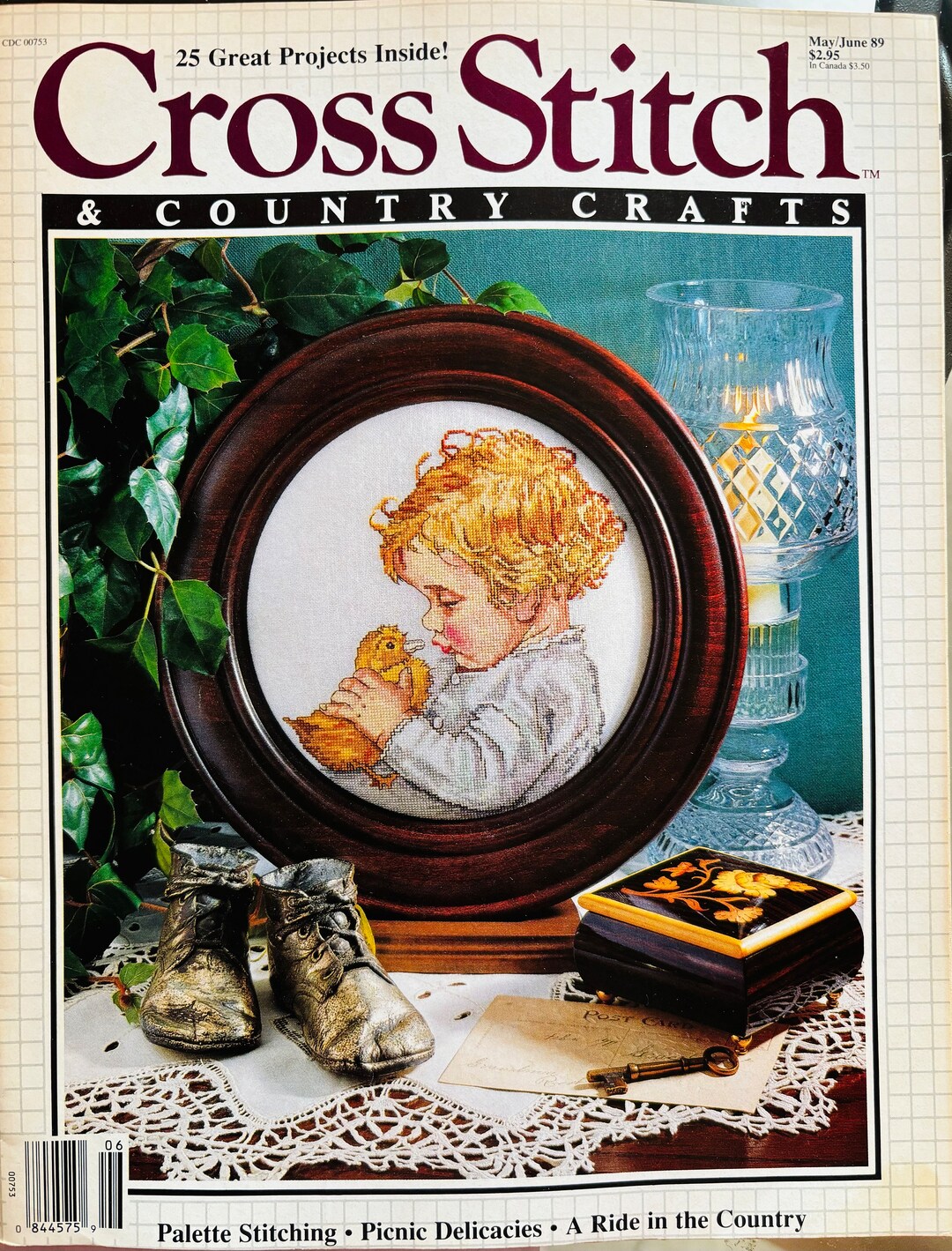 Cross Stitch Pattern Magazine Country Crafts May/june 89