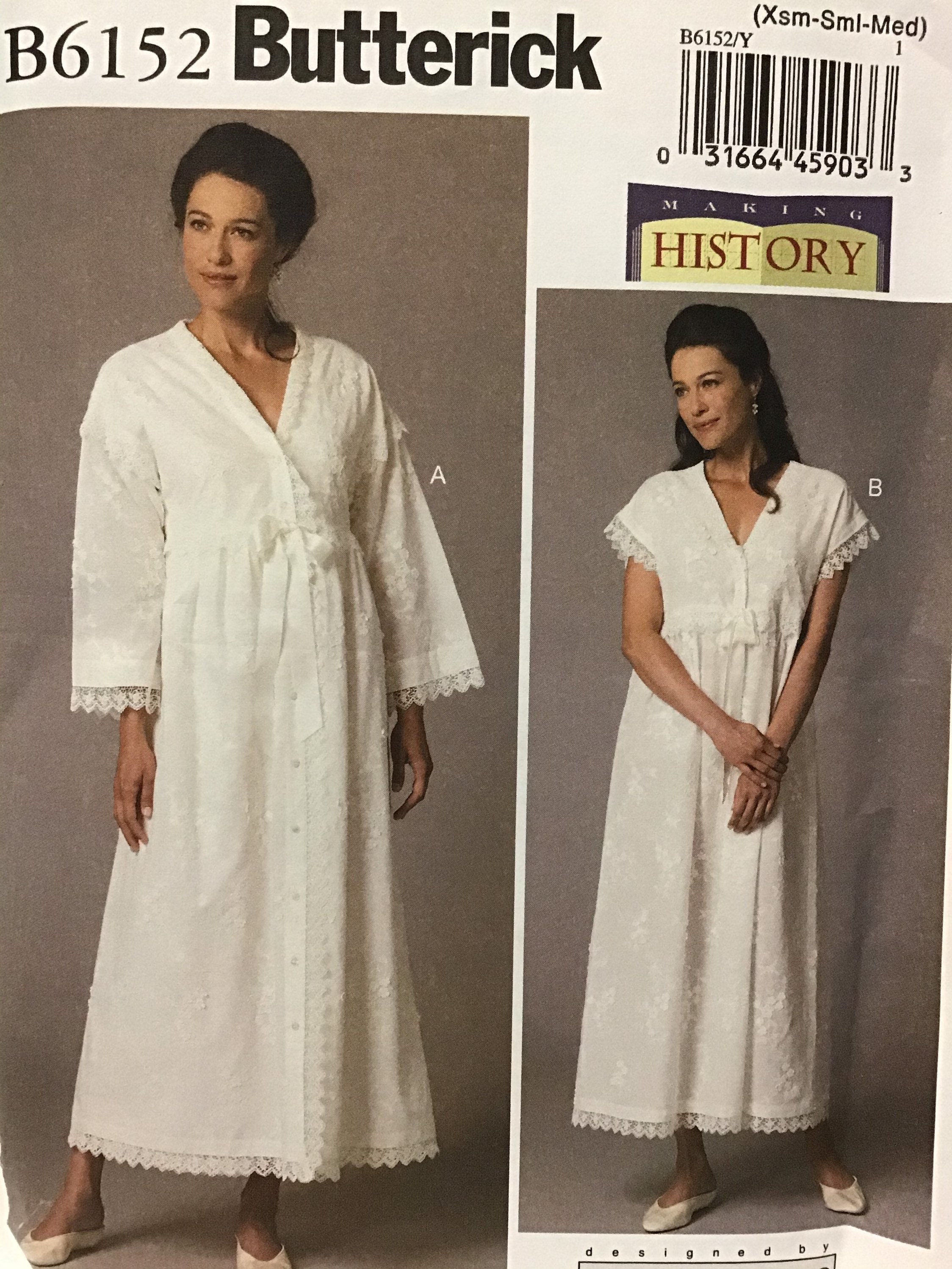 Sewing Pattern Butterick 6152 Womens Very Loosefitting Robe Etsy Canada