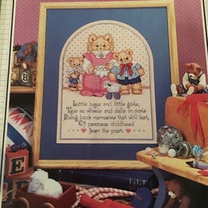 Cross Stitch - Country Crafts Mar/Apr 89 Pattern Magazine - Anniversary Sampler, Little Boys and little girls, Easter Egg Tree- 32 Projects