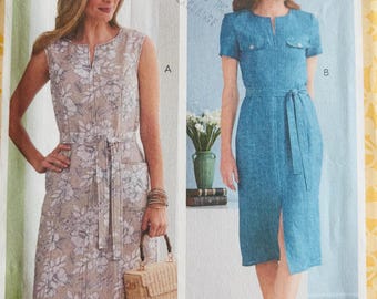 Sewing Pattern Butterick 6725 Women’s Dress - Size 14-16-18-20-22 Bust 36-38-40-42-44” - Uncut FF - Envelope has Shelfwear