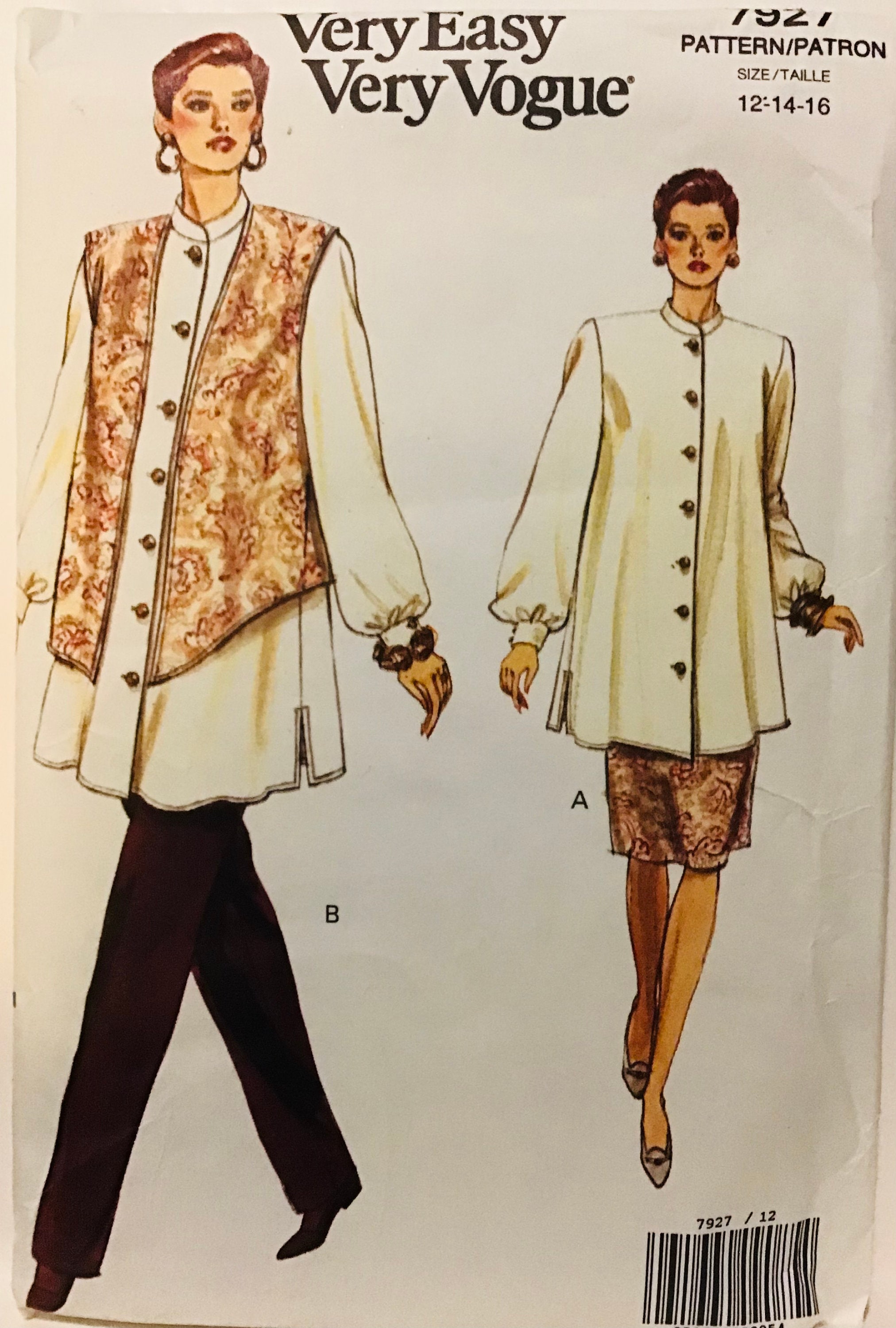 Pattern 7927 Sewing Pattern Vogue 7927 Lauren Sara Women’s Maternity Vest Skirt and ...