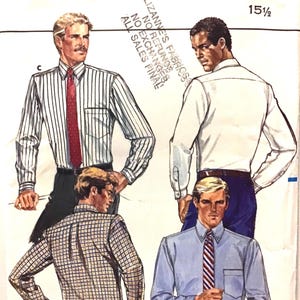 Sewing Pattern Butterick 3445 Men’s Shirt - Size 15 1/2 - uncut Factory Folds