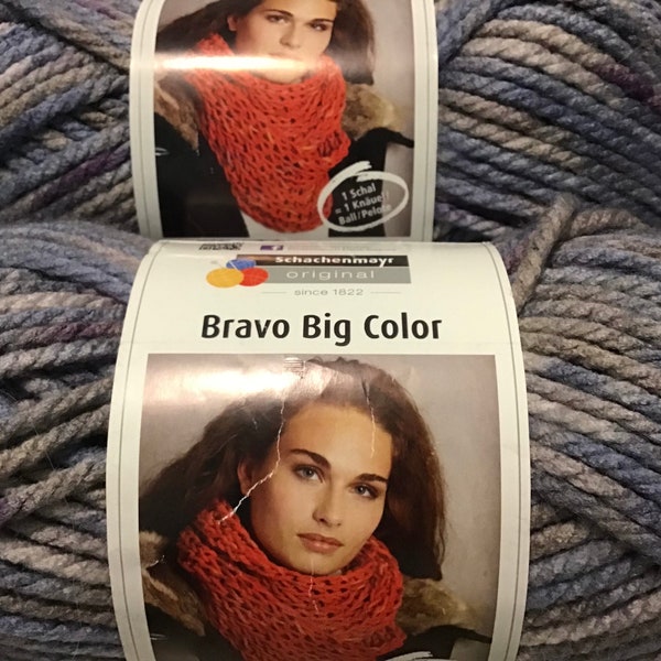 1 pelote de laine Schachenmayr Original Bravo Big Color - 200 grammes 7 oz - Couleur 00084 - 100 % acrylique