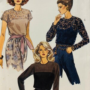 Sewing Pattern Vogue 8540 Women’s Loose-Fitting Pullover Top Sz. 12-14-16 Bust 34-36-38”  - Uncut - Envelope has Shelfwear